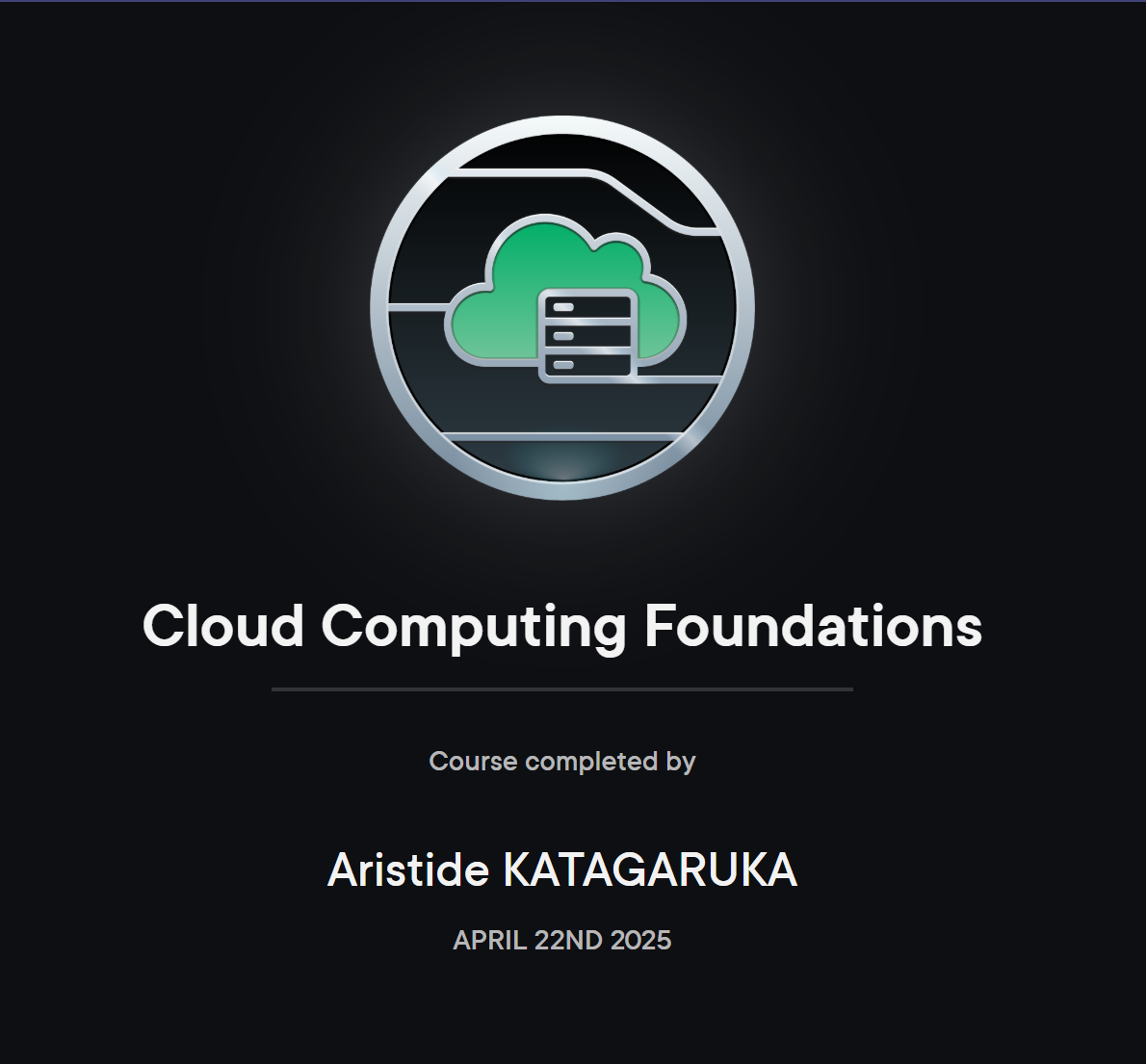 Course: Cloud Computing Foundations
